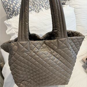 MZ Wallace Quilted Metro Medium Tote in Taupe